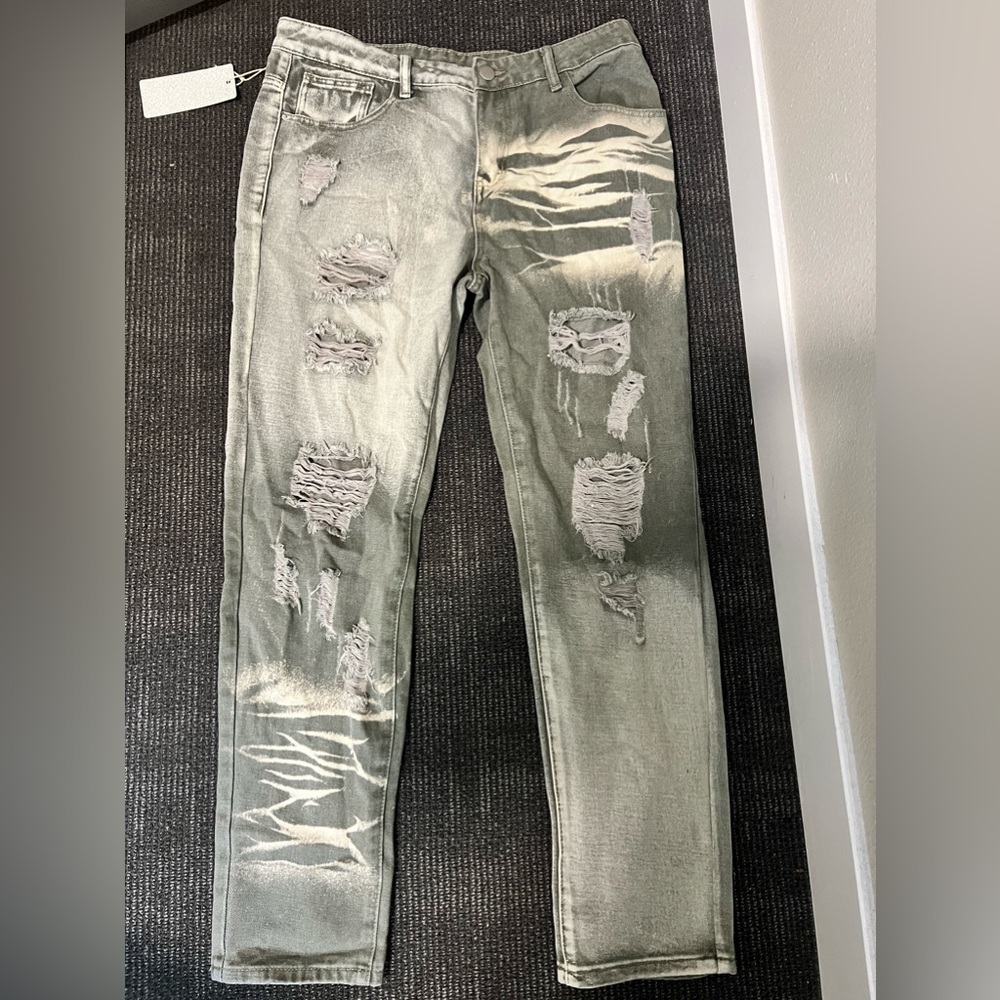 Size 34 grey and white jeans
